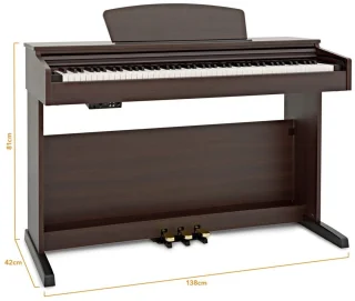 DP-10X Digitale Piano van Gear4music, Donker Palissanderhout