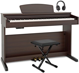 De DP-10 X Digitale Piano bam Gear4music + Accessoireset, Dark RW in één oogopslag
