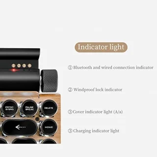 Retro Typewriter Keyboard, 83 Keys Bluetooth 5.0 Adjustable Brightness Typewriter Style Mechanical Wired and Wireless Keyboard, Luxury Multiple Device Connector Classic Wood