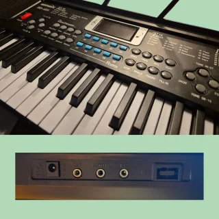 MoMiKa Kindvriendelijk Keyboard – 61 Toetsen, 32 Geluidsopties, Microfoon, 67,5 cm Breed - Stroom- en Batterijfunctie – Muziek Instrument - Eenvoudig in Gebruik – Ideaal Cadeau voor Kinderen!