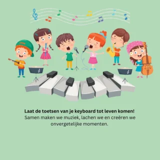 MoMiKa Kindvriendelijk Keyboard – 61 Toetsen, 32 Geluidsopties, Microfoon, 67,5 cm Breed - Stroom- en Batterijfunctie – Muziek Instrument - Eenvoudig in Gebruik – Ideaal Cadeau voor Kinderen!