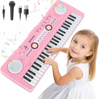 49 toetsen kinderen piano toetsenbord speelgoed roze