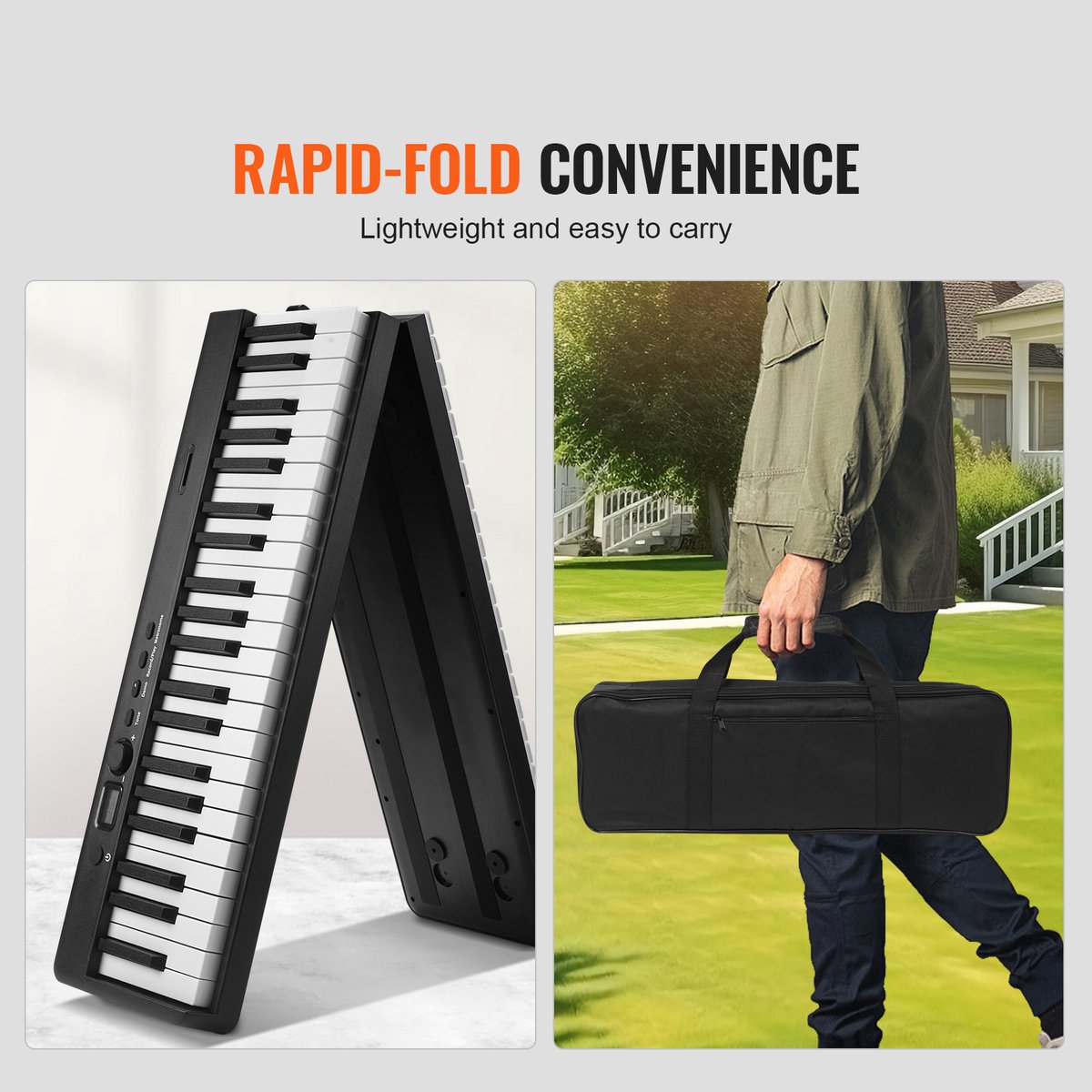 88-toets Opvouwbaar Bluetooth MIDI Pianoklavier