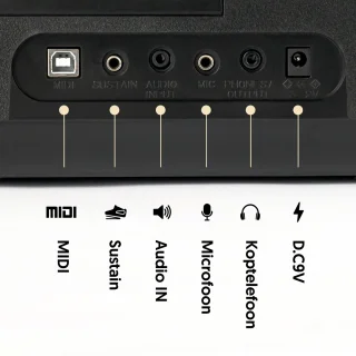 Áengus A902 Keyboard piano 61 toetsen USB MIDI sustain pedaal standaard