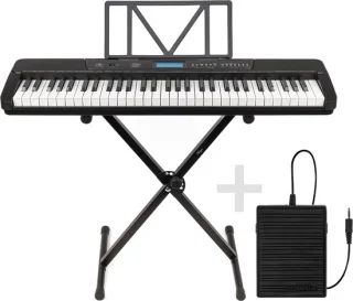Áengus A902 Keyboard piano 61 toetsen USB MIDI sustain pedaal standaard