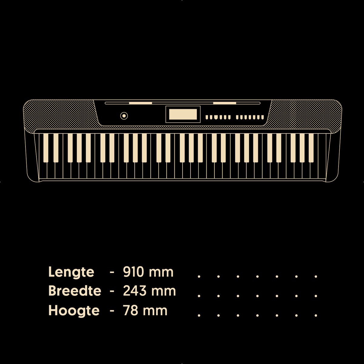 Áengus A902 Keyboard Set 61 toetsen USB MIDI