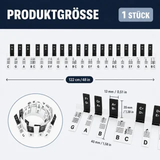 Afneembare notenetiketten toetsenbord 88 toetsen - ShopVlot