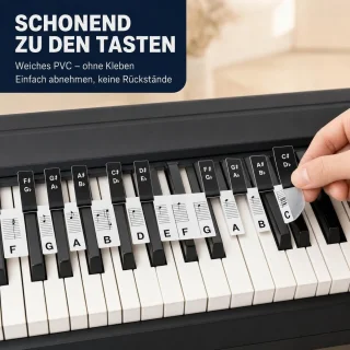Afneembare notenetiketten toetsenbord 88 toetsen - ShopVlot
