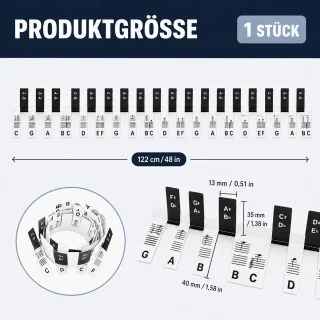 Afneembare notenetiketten toetsenbord 88 toetsen - ShopVlot