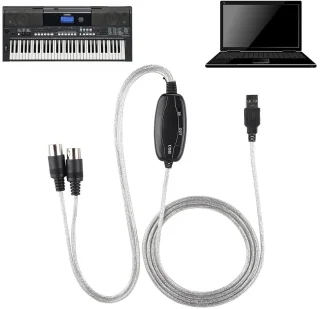 De Allecto USB-MIDI-kabel Zwart in één oogopslag