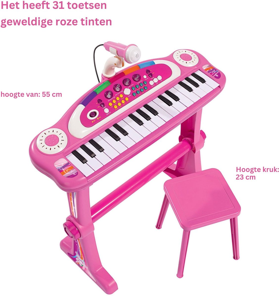 Wat vinden we goed aan de ApexArte Kinder Piano Baby Keyboard Roze