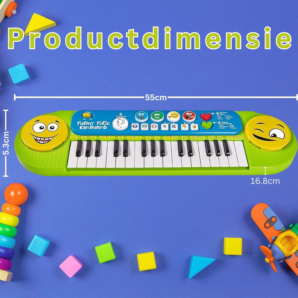 ApexArte® Kinder Piano Keyboard Multi kleur