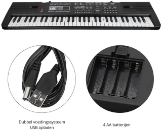 BellissiBo Keyboard Piano 61 toetsen voor kinderen 1-6 jaar