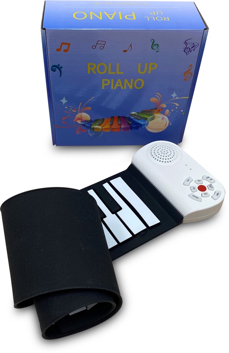 Bolan Rollup Piano 49 toetsen zwart/wit