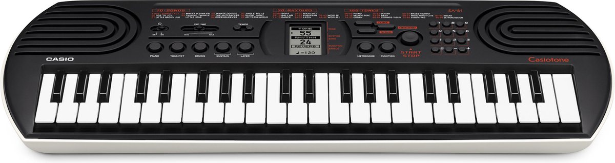 Wat vinden we goed aan de Casio SA-81 Keyboard Black/Gray