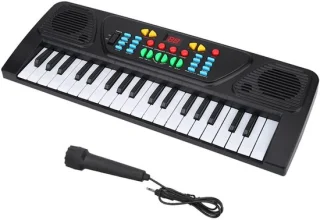 Dailygoods Multifunctionele elektronische keyboard, 37 toetsen, educatief muziekspeelgoed met mini microfoon