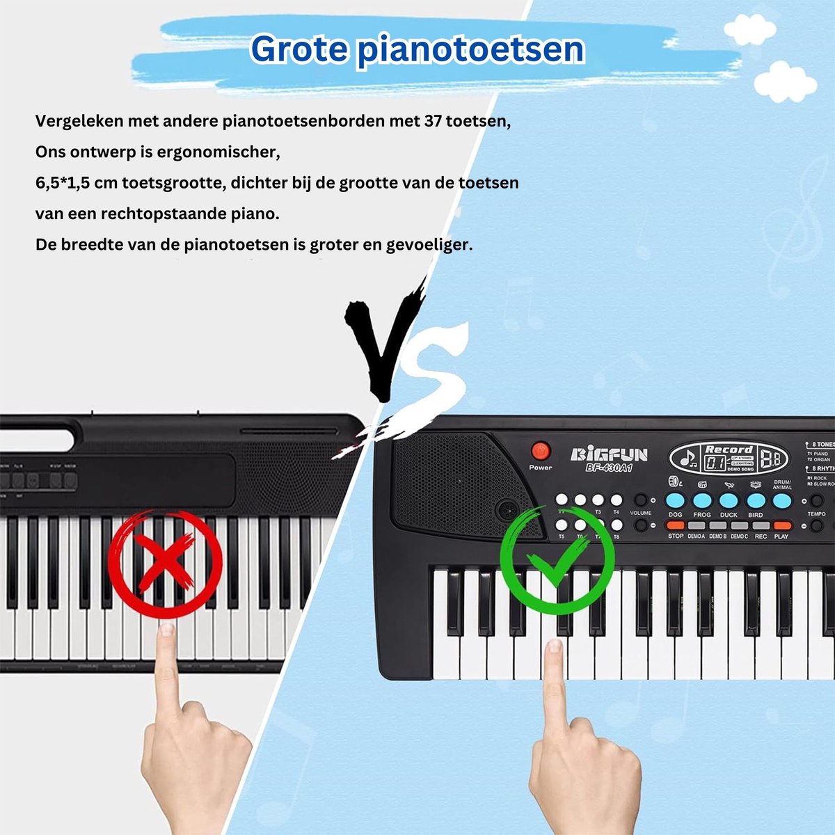 DailySupplies Kinder Piano Zwart