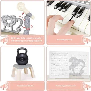 Dailysuppliess Kinderpiano - Wit