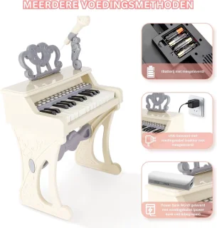 Dailysuppliess Kinderpiano - Wit