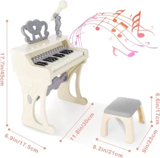 Dailysuppliess Kinderpiano - Wit