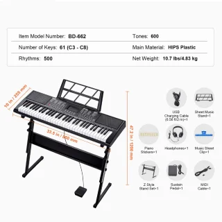 Digital Keyboard Piano Serie 61 toetsen