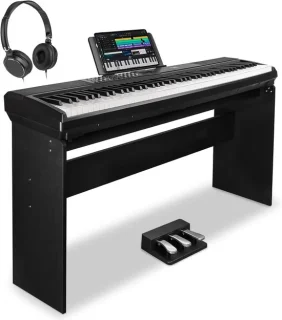 Digitale piano met 88 gewogen hamertoetsen, standaard en sustainpedaal