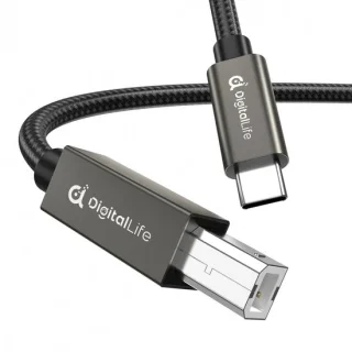 DigitalLife FlexMIDI Vortex 2m USB-C naar USB-B MIDI-kabel