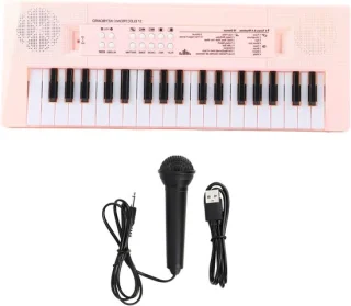 Elektrische piano met 37 toetsen (roze)