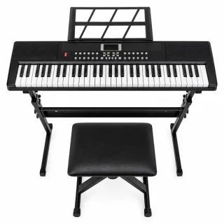 Elektronisch keyboard met Z-standaard en keyboardbank