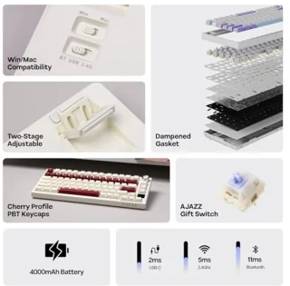 EPOMAKER Ajazz AK820 PRO 75% Mechanical Keyboard