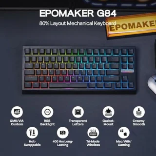 EPOMAKER G84 80% Mechanical Keyboard (Black)