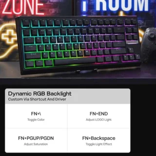 EPOMAKER G84 80% Mechanical Keyboard (Black)