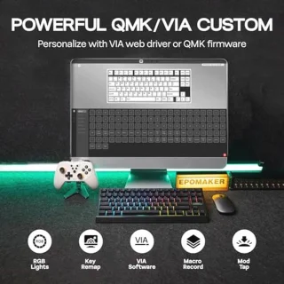 EPOMAKER G84 80% Mechanical Keyboard (Black)