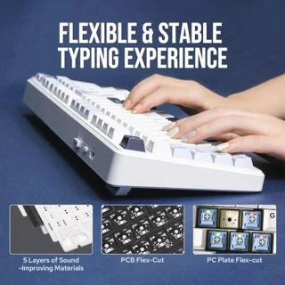 EPOMAKER xAULA F99 Wireless Mechanical Keyboard (Blue, Greywood Switch)