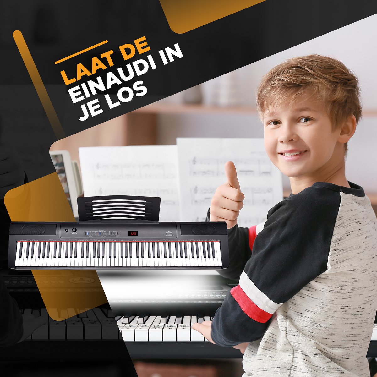 Finesse Digitale Piano 88 toetsen met statief en kruk