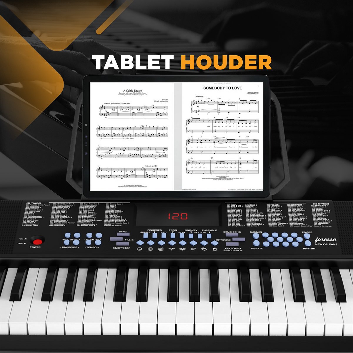 Finesse Keyboard Piano 61 Keys Digital Elektrische Piano