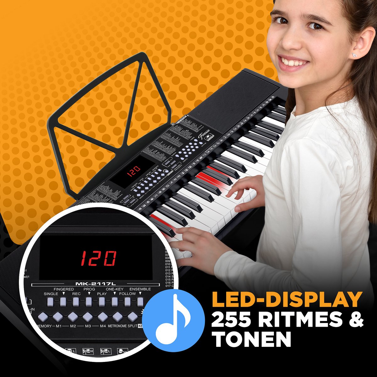 Finesse Keyboard Piano 61 Keys Digital Elektrische Piano