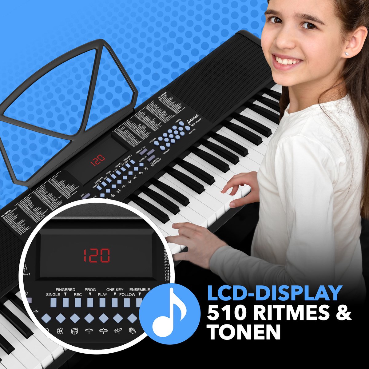 Finesse Keyboard Piano 61 Keys Digital