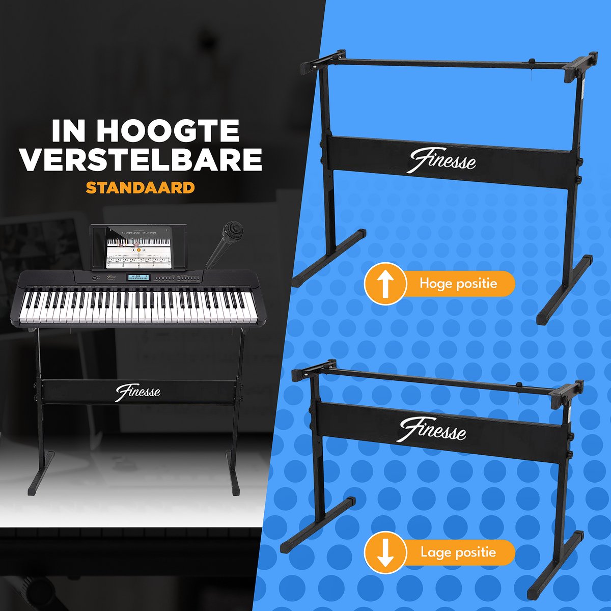 Finesse Keyboard Piano 61 Keys MIDI