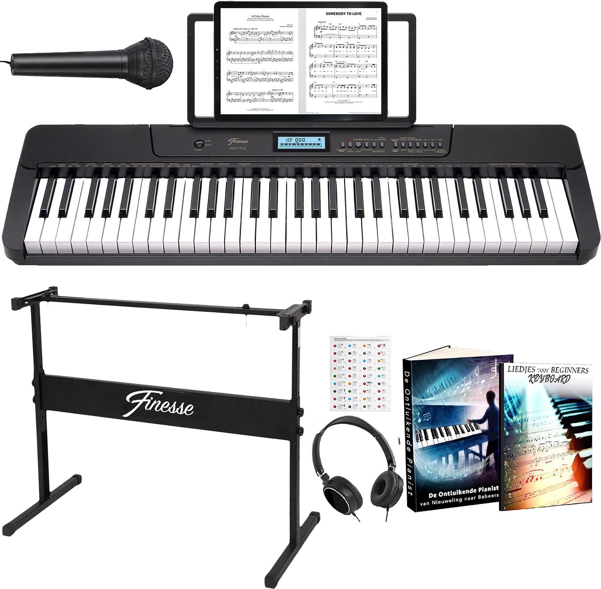 Finesse Keyboard Piano 61 Keys MIDI