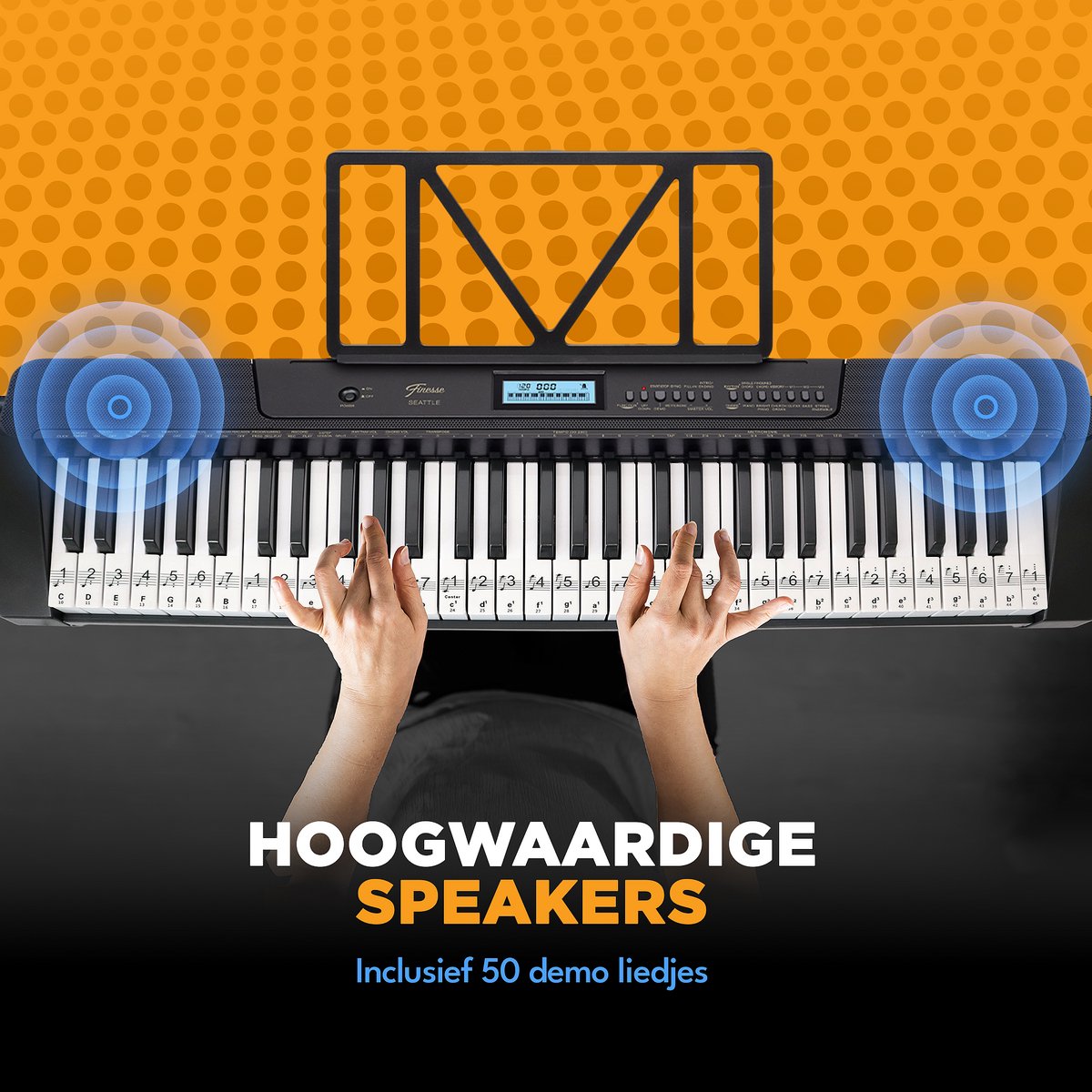 Finesse Keyboard Piano 61 Keys MIDI