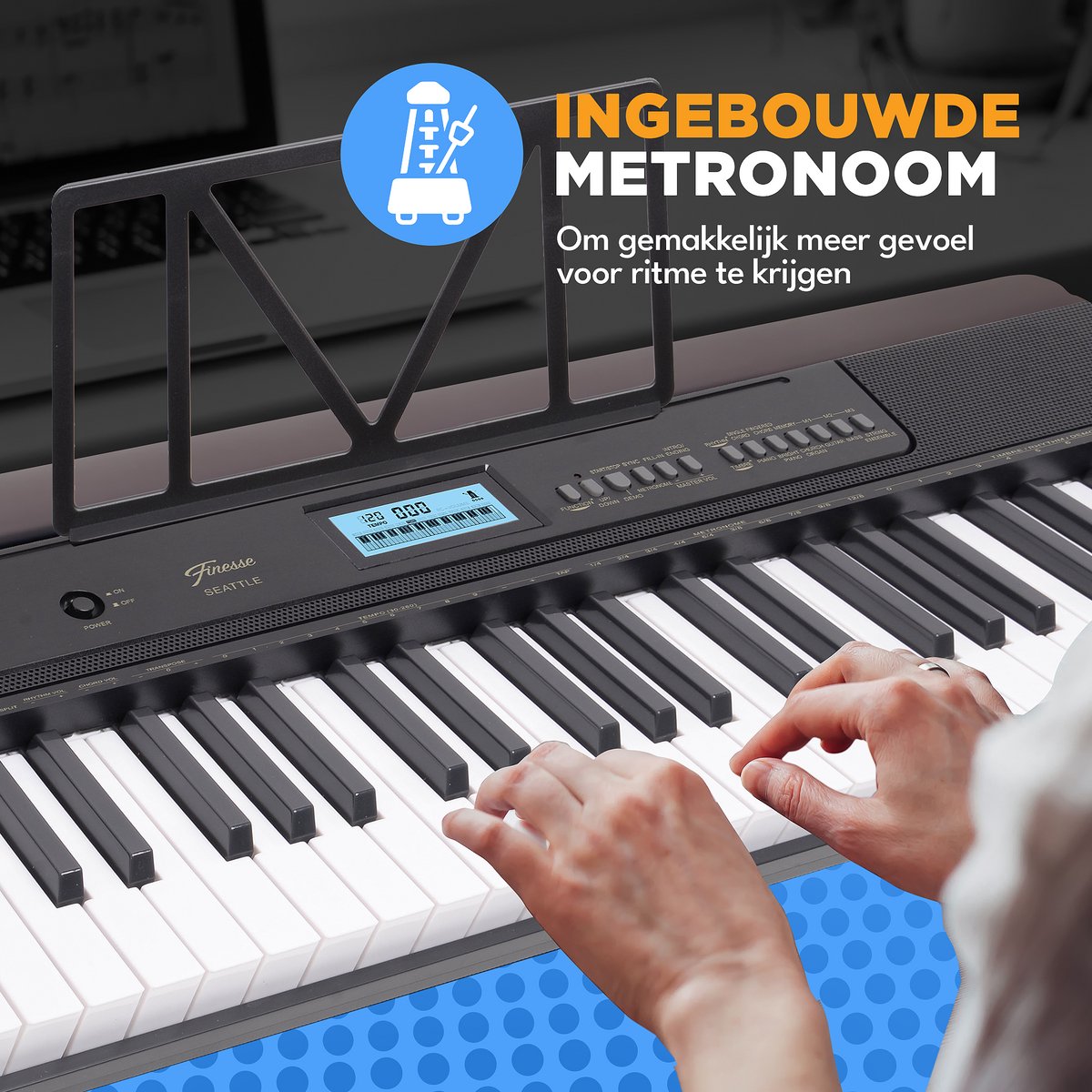 Finesse Keyboard Piano 61 Keys MIDI