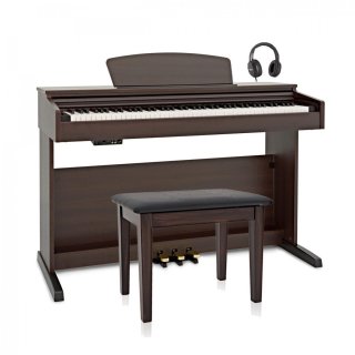 De Gear4music DP-10X Digitale Piano, donker palissanderhout in één oogopslag