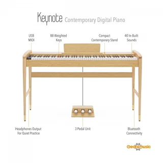 Gear4music Keynote Contemporary Digitale Piano, Licht Eiken