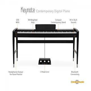 Gear4music Keynote Contemporary Digitale Piano, Matzwart