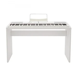 Gear4music SDP-2 Stagepiano met standaard, wit