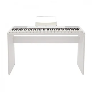 Gear4music SDP-2 Stagepiano met standaard, wit