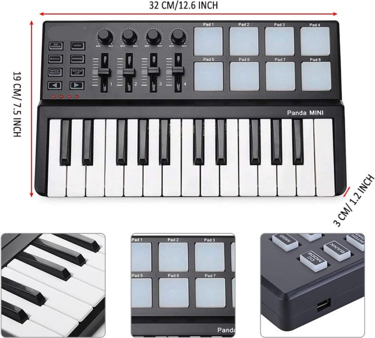 Wat vinden we goed aan de Happyment Keyboard Met Mengpaneel Elektrische Piano USB Voor Apple