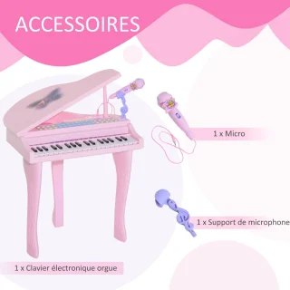 HOMCOM Elektronisch Kinderkeyboard Roze
