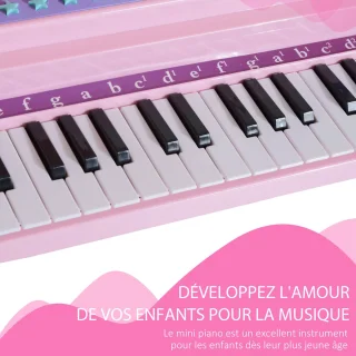 HOMCOM Elektronisch Kinderkeyboard Roze